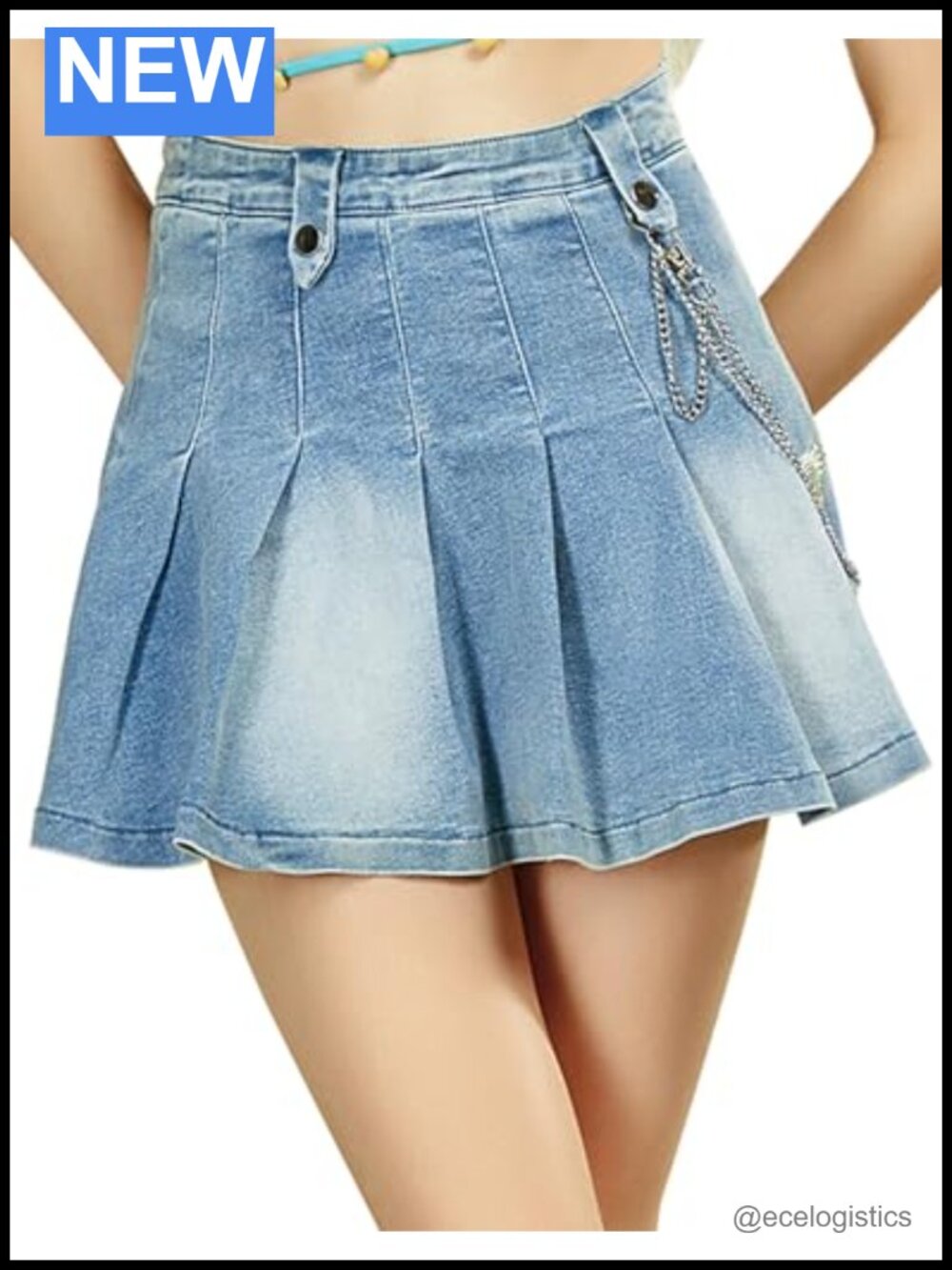 Women's Pleated Mini Skirt 100% Cotton Y2K High Waist Fitted Casual